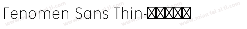 Fenomen Sans Thin字体转换
